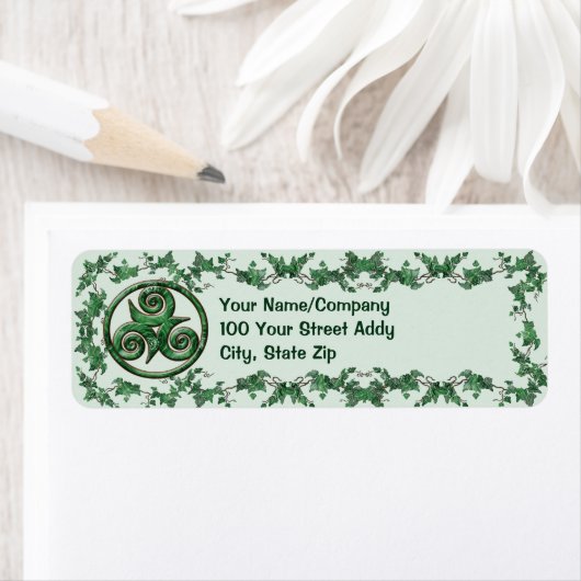 Malachite Ivy Triskel Etiket (Insitu)