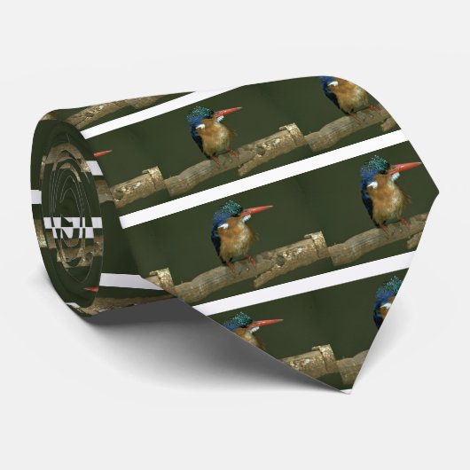 Malachite Kingfisher Stropdas (Opgerold)