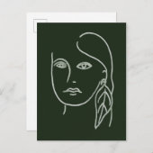 Malachite Portrait Briefkaart (Voorkant / Achterkant)