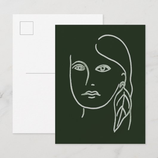 Malachite Portrait Briefkaart (Voorkant / Achterkant)