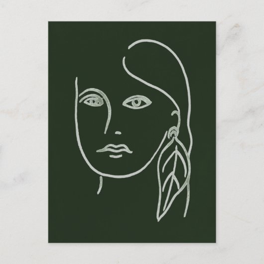 Malachite Portrait Briefkaart (Voorkant)