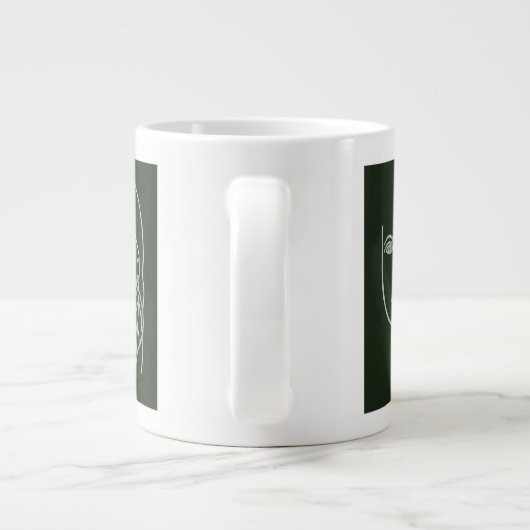 Malachite Portrait Grote Koffiekop (Achterkant)