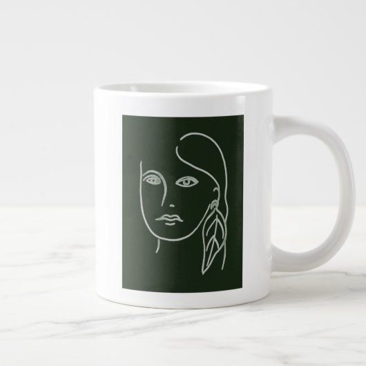 Malachite Portrait Grote Koffiekop (Rechts)