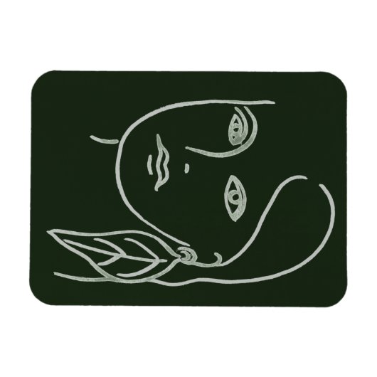 Malachite Portrait Magneet (Horizontaal)