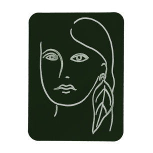 Malachite Portrait Magneet