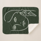 Malachite Portrait Sherpa Deken (Voorkant (horizontaal))