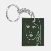 Malachite Portrait Sleutelhanger (Voorkant Links)