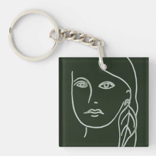 Malachite Portrait Sleutelhanger