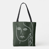 Malachite Portrait Tote Bag (Achterkant)
