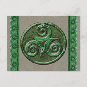 Malachite Triskel Briefkaart