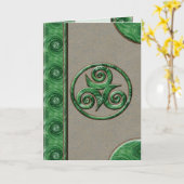 Malachite Triskel Kaart (Gele Bloem)
