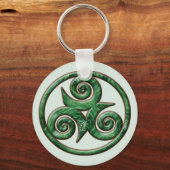 Malachite Triskel Sleutelhanger (Voorkant)