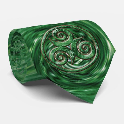 Malachite Triskel Stropdas (Opgerold)