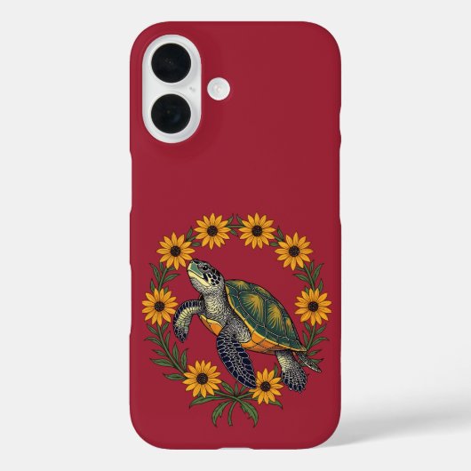 Malaclemys Waterschildpad En Black Eyed Susan Bloe Case-Mate iPhone Case (Achterkant)