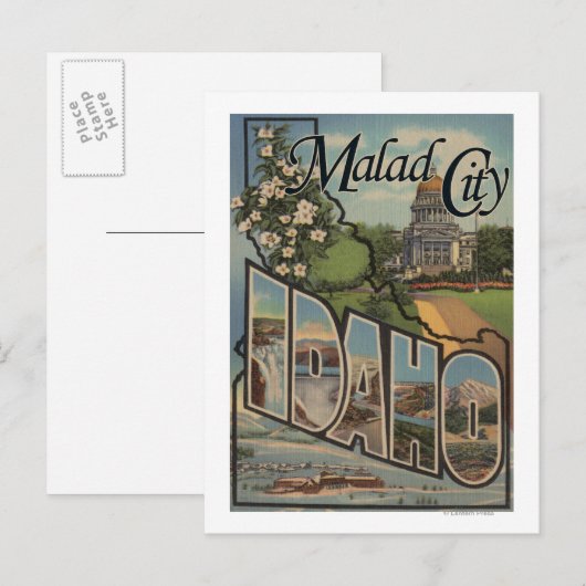 Malad CityLarge Letter ScenesMalad City, ID Briefkaart (Voorkant / Achterkant)