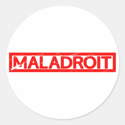 Maladroit Stamp Ronde Sticker (Voorkant)