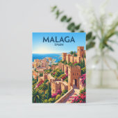 Málaga Alcazaba Spanje Briefkaart (Staand voorkant)