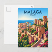 Málaga Alcazaba Spanje Briefkaart (Voorkant / Achterkant)