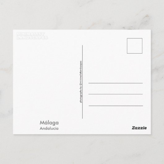 Malaga, Andalusië (Spanje) Briefkaart (Achterkant)