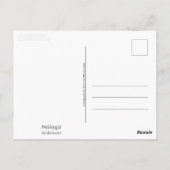 Malaga, Andalusië (Spanje) Briefkaart (Achterkant)