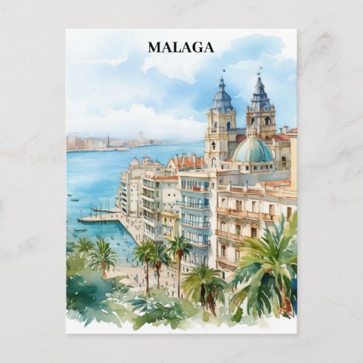 Malaga Andalusië Spanje Reizen Briefkaart (Voorkant)