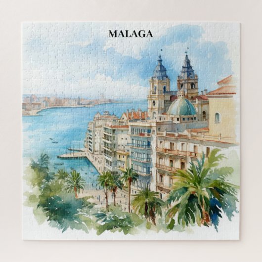 Malaga Andalusië Spanje Reizen Legpuzzel (Verticaal)