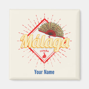Malaga Andalusië Spanje Retro Flamenco Vintage Magneet