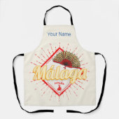 Malaga Andalusië Spanje Retro Flamenco Vintage Schort (Voorkant)