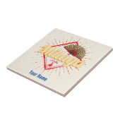 Malaga Andalusië Spanje Retro Flamenco Vintage Tegeltje (Zijkant)