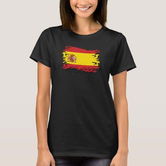 Malaga Andalusië Spanje Vlag Spanje Spanje Spanje  T-shirt (Voorkant)