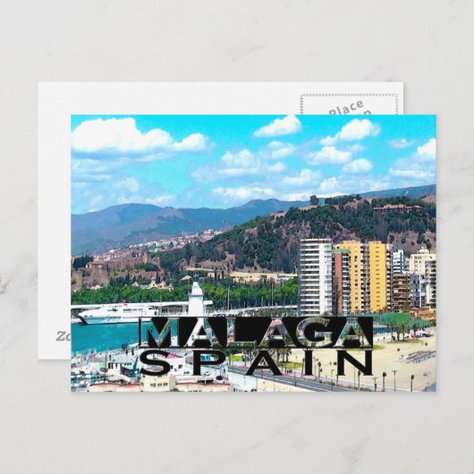 Malaga Briefkaart (Voorkant / Achterkant)