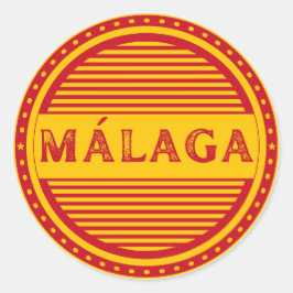 Málaga City Pride Embleem – Spaanse identiteit Ronde Sticker