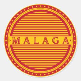 Málaga City Pride Emblem – Spanish Identity Ronde Sticker