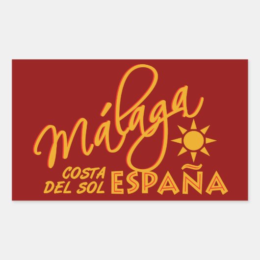 Málaga España aangepaste stickers (Voorkant)