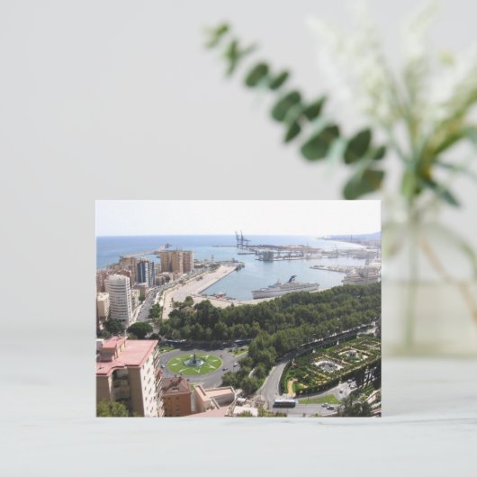 malaga-harbour-2005sep15@1623 briefkaart (Staand voorkant)