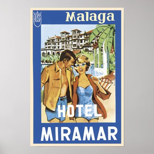Malaga Hotel Miramar Poster (Voorkant)