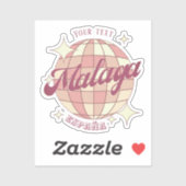 Málaga Malaga España Spanje accessoire cadeau Sticker (Vel)