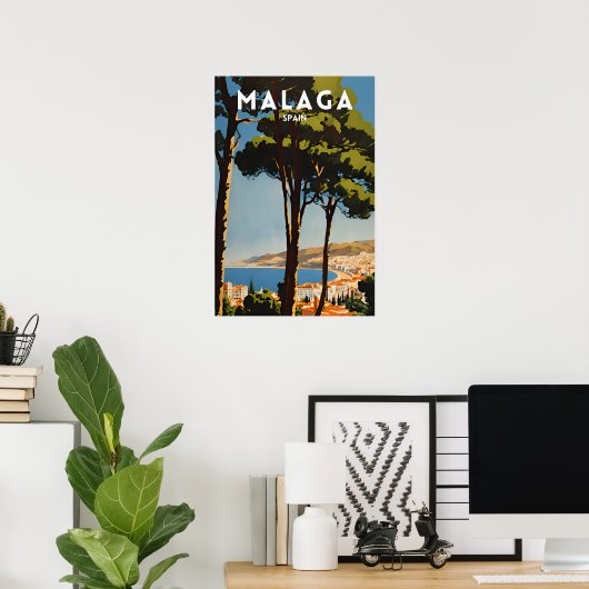 Malaga Poster (Thuiskantoor)