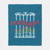 Malaga, raam met bloemen fleece deken (Voorkant)