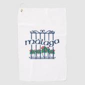 Malaga, raam met bloemen golfhanddoek (Voorkant)