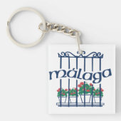 Malaga, raam met bloemen sleutelhanger (Voorkant)