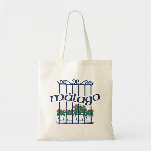 Malaga, raam met bloemen tote bag (Voorkant)