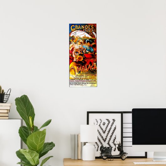 Malaga Spain ~ Automobile Advertisement Poster (Thuiskantoor)