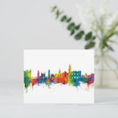 Málaga Spain Skyline Briefkaart (Staand voorkant)