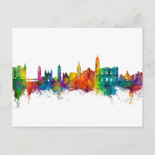 Málaga Spain Skyline Briefkaart