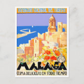 Malaga Spain vintage Briefkaart (Voorkant)