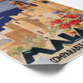 Malaga Spain Vintage Travel Poster (Hoek)