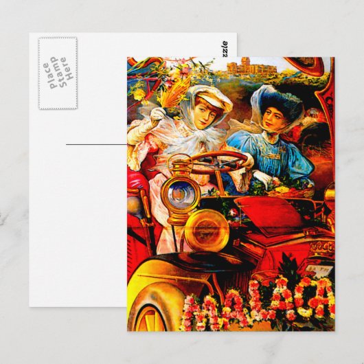 Malaga Spanje ~  Automobielreclame Briefkaart (Voorkant / Achterkant)