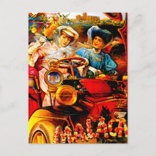 Malaga Spanje ~  Automobielreclame Briefkaart