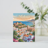 Malaga, Spanje Briefkaart (Staand voorkant)